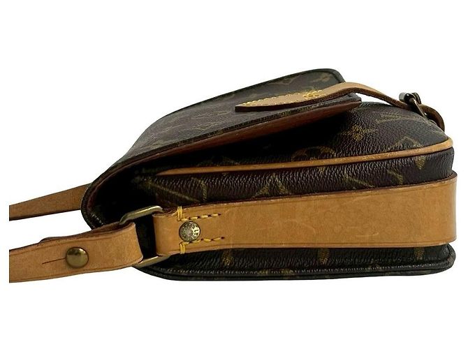 Borsa a tracolla Louis Vuitton Mini Cartouchiere Monogram in pelle Marrone - vista 5