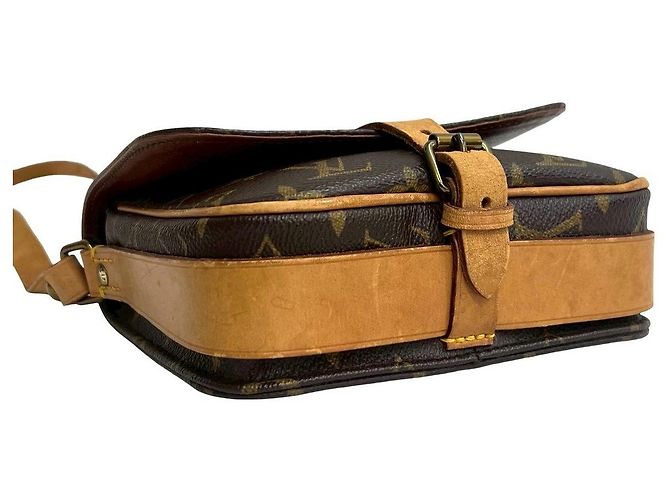 Borsa a tracolla Louis Vuitton Mini Cartouchiere Monogram in pelle Marrone - vista 7