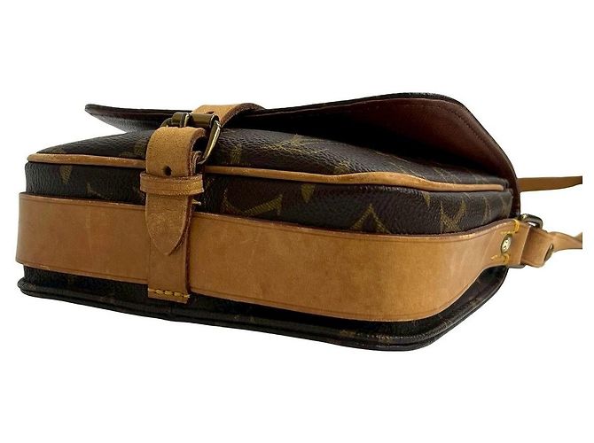 Borsa a tracolla Louis Vuitton Mini Cartouchiere Monogram in pelle Marrone - vista 8