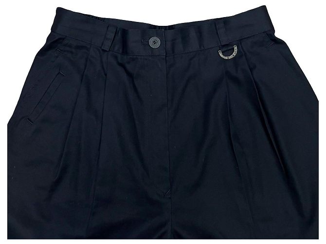 Pantaloni in cotone Christian Dior Nero - vista 2