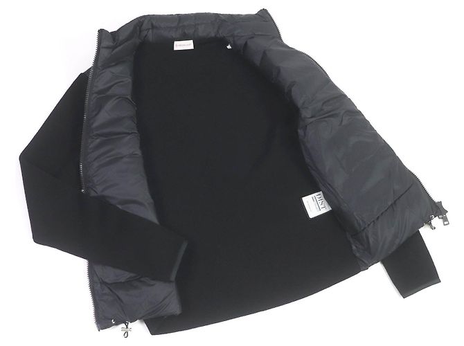 Cárdigan de lana y plumón Moncler Negro - vista 3