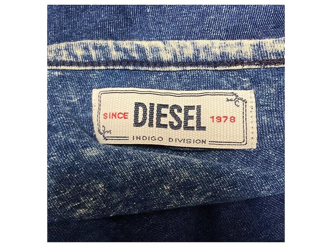 Autre Marque Vestido de manga larga efecto denim Diesel Azul - vista 4