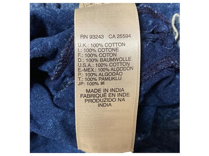 Autre Marque Vestido de manga larga efecto denim Diesel Azul - vista 5