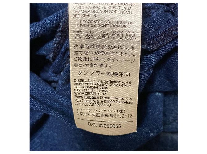 Autre Marque Vestido de manga larga efecto denim Diesel Azul - vista 6