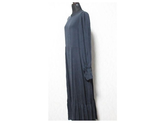 Autre Marque Robe Rouge vif Marron Gris anthracite - vue 3