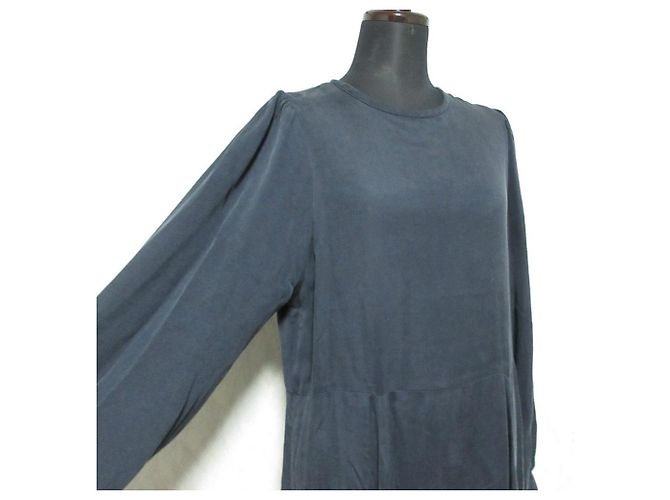 Autre Marque Robe Rouge vif Marron Gris anthracite - vue 4