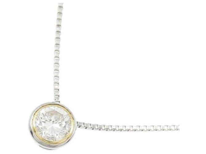 Autre Marque Collana di diamanti Pt900 K18YG Pt850 Argento - vista 3