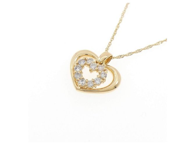 Autre Marque Collana Cuore con Diamanti Au750 D'oro - vista 3
