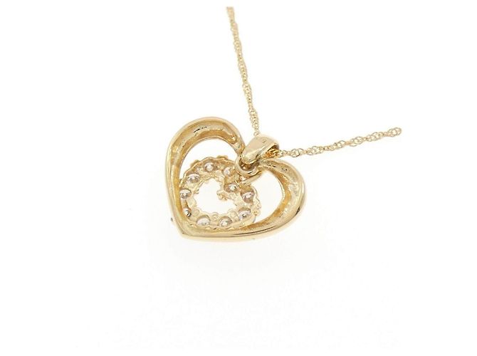 Autre Marque Collana Cuore con Diamanti Au750 D'oro - vista 4