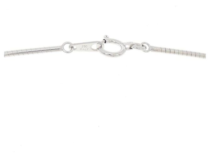 Autre Marque Collana di diamanti PT900 K18WG Argento - vista 5