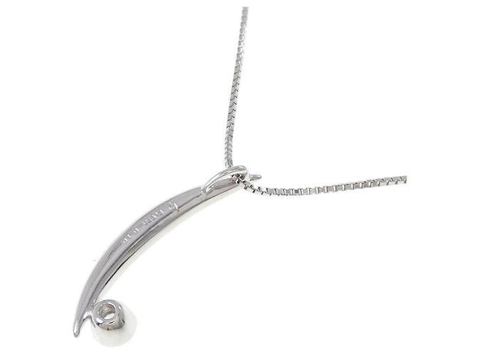 Autre Marque Diamantenhalskette aus PT950 Silber - Ansicht 4
