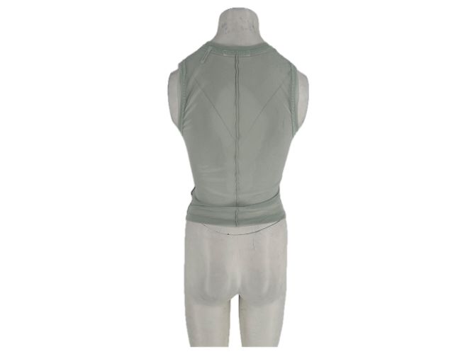 Helmut Lang Camiseta verde transparente sin mangas - vista 2