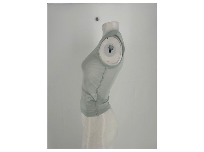 Helmut Lang Camiseta verde transparente sin mangas - vista 4