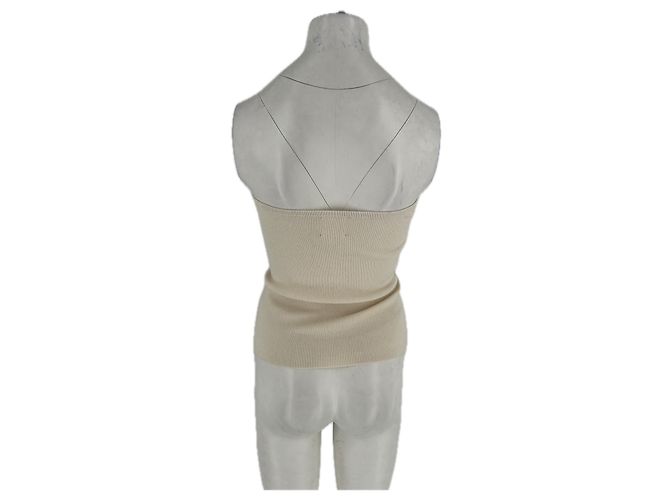 Autre Marque Merinowolle-Top in Ecru Beige - Ansicht 2