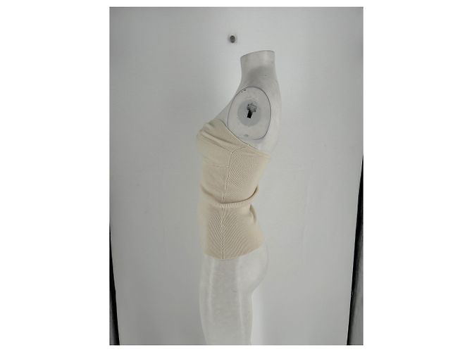 Autre Marque Merinowolle-Top in Ecru Beige - Ansicht 3