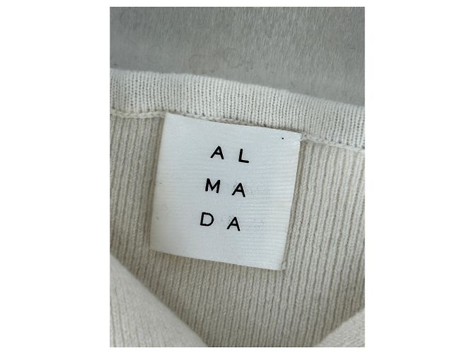 Autre Marque Merinowolle-Top in Ecru Beige - Ansicht 4