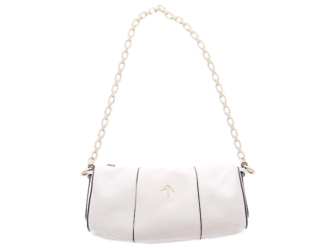 Autre Marque Borsa "Cylinder" Bianco - vista 8