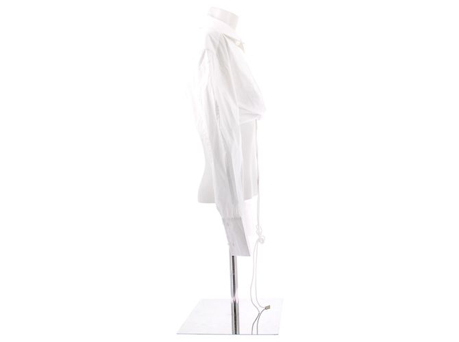 Jacquemus Camicia corta bianca "Le Raphia" Bianco - vista 3