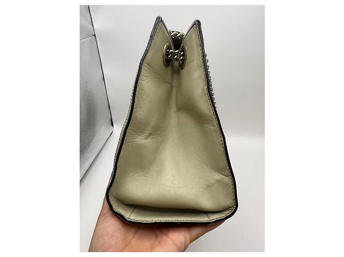 Borsa a tracolla con catena Gucci Emily Marrone Beige - vista 3