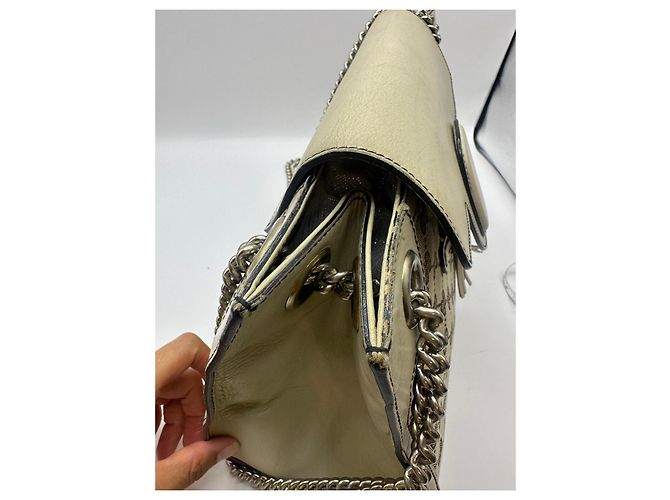 Borsa a tracolla con catena Gucci Emily Marrone Beige - vista 8