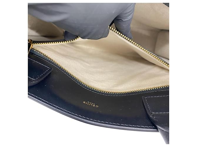 Céline Borsa a tracolla Celine Vertical Cabas Triomphe Nero Crudo - vista 10