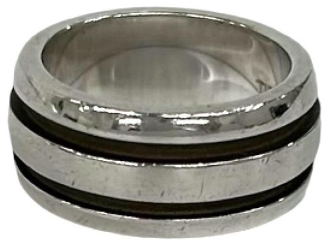 Tiffany & Co. Vintage Grooved Double Line Band Ring Silber - Ansicht 5