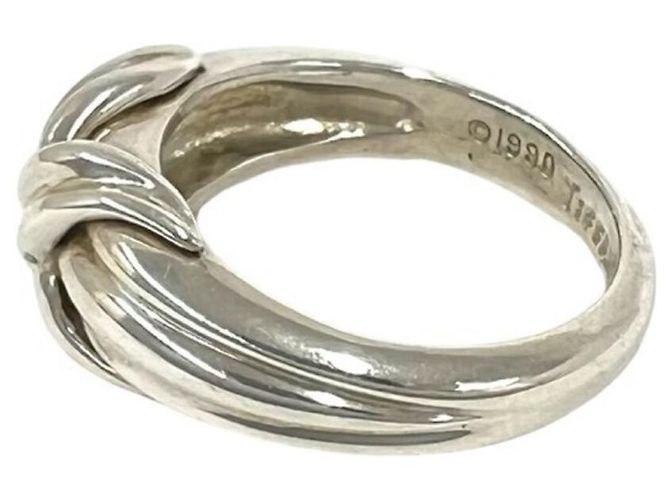 Tiffany & Co Anello Tiffany Vintage Signature Cross Argento - vista 4