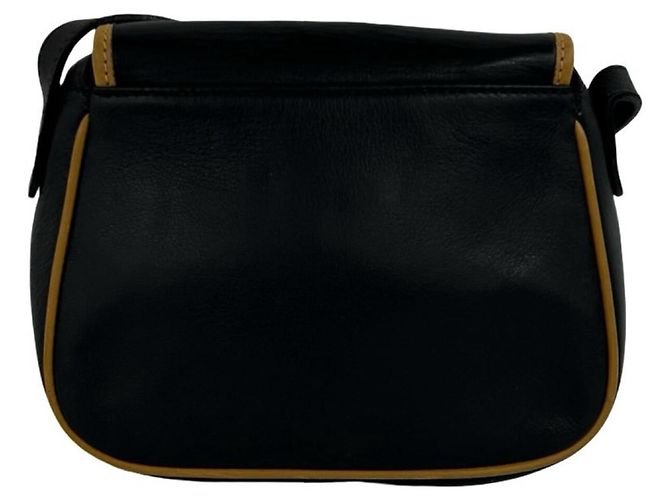 Céline CELINE Mini Schultertasche aus Leder mit Vintage-Logo Braun Schwarz - Ansicht 3