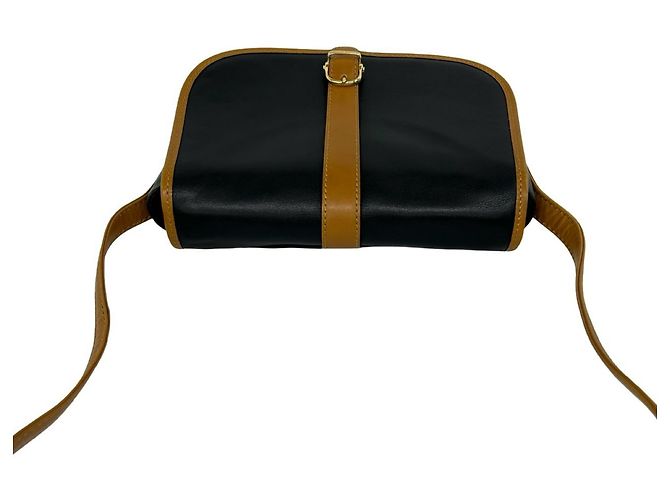 16 Céline Celine Vintage Logo Hardware Leder-Schultertasche Braun Schwarz - Ansicht 4