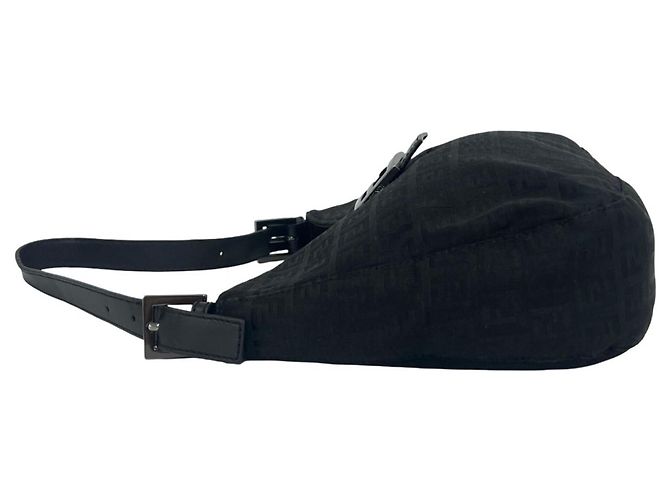 Borsa Fendi Zucchino FF Logo Pattern Nero - vista 5