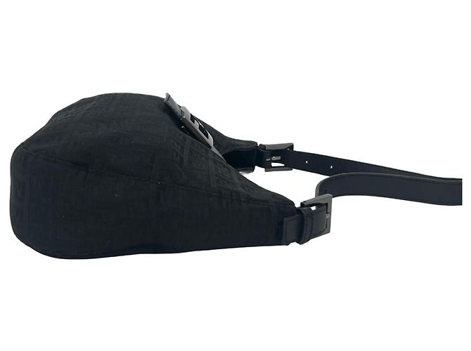 Borsa Fendi Zucchino FF Logo Pattern Nero - vista 6
