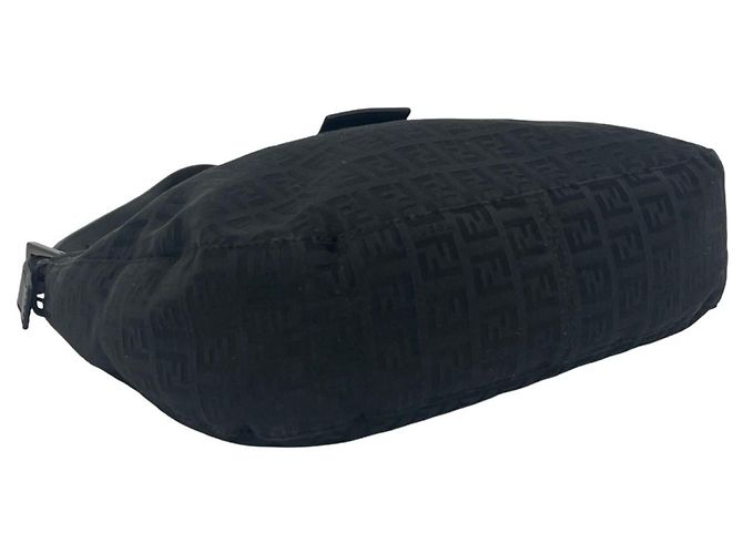 Borsa Fendi Zucchino FF Logo Pattern Nero - vista 7