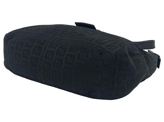 Borsa Fendi Zucchino FF Logo Pattern Nero - vista 8