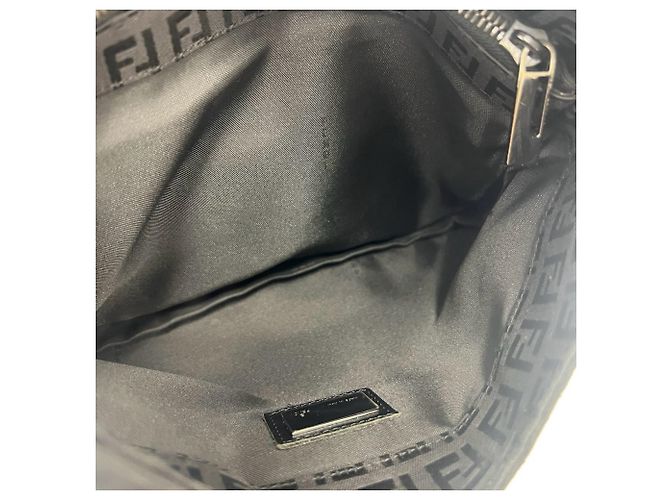 Borsa Fendi Zucchino FF Logo Pattern Nero - vista 9