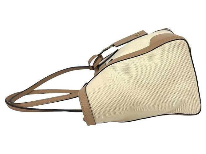 Borsa Tote GUCCI Swing Logo Canvas Leather Marrone Beige - vista 5