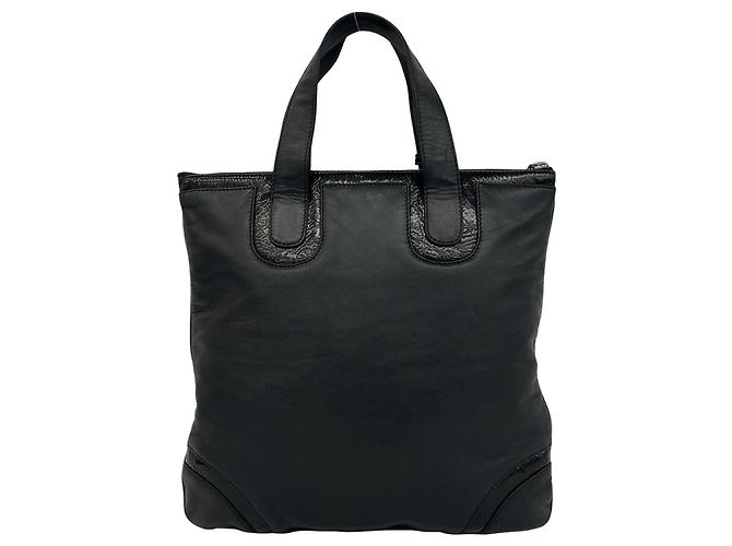 Mini borsa tote Loewe in pelle nappa nera Nero - vista 3