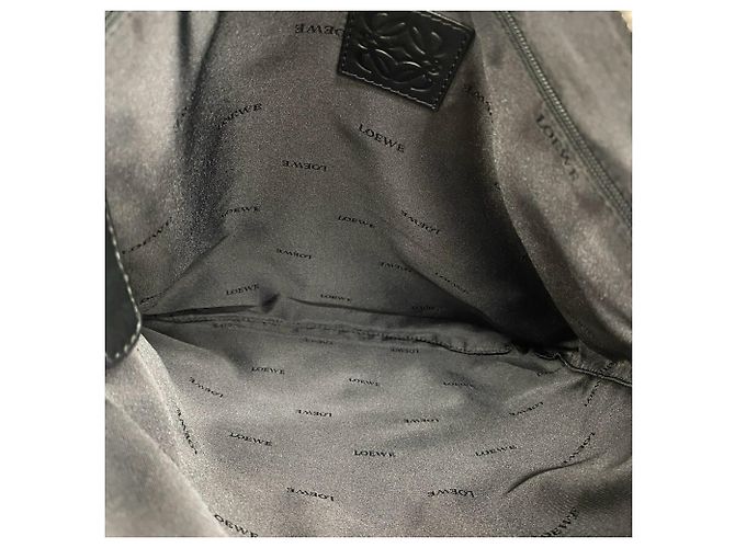 Mini borsa tote Loewe in pelle nappa nera Nero - vista 9