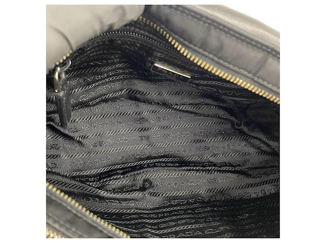 Borsa a tracolla Prada in nylon e pelle nera Nero - vista 9
