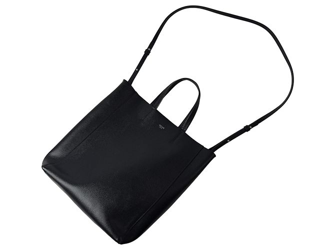 Céline Celine Vertical Cabas Small Borsa Tote 2-Way Nero - vista 3