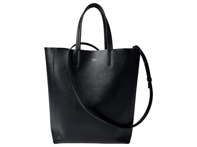 Céline Celine Vertical Cabas Small Borsa Tote 2-Way Nero - vista 4