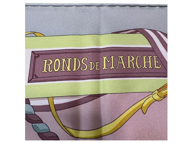 Hermès Foulard Hermes Carre 90 Ronds de Marche Multicolore - vista 4