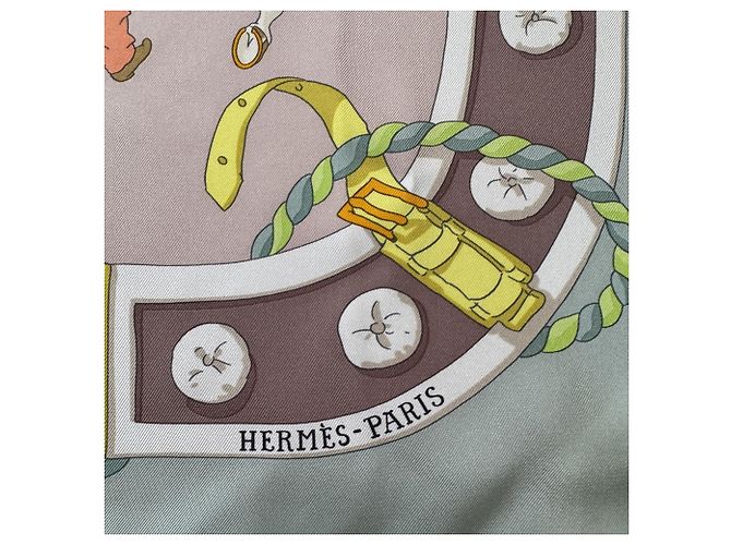Hermès Foulard Hermes Carre 90 Ronds de Marche Multicolore - vista 5