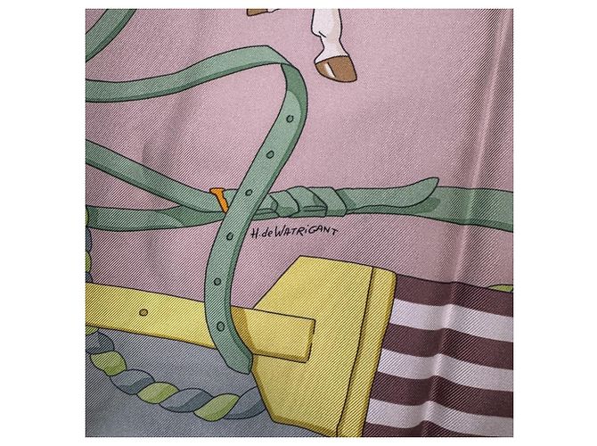 Hermès Foulard Hermes Carre 90 Ronds de Marche Multicolore - vista 6