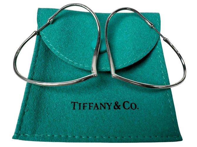 Orecchini a cerchio Tiffany & Co. Open Heart Argento - vista 3