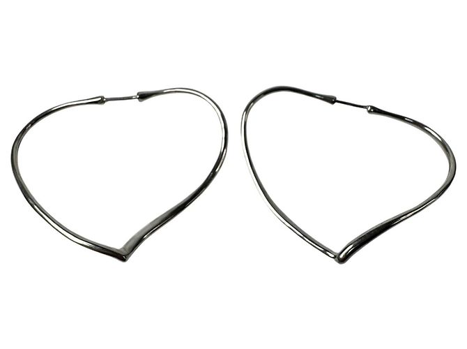 Orecchini a cerchio Tiffany & Co. Open Heart Argento - vista 4