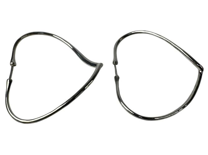Orecchini a cerchio Tiffany & Co. Open Heart Argento - vista 5