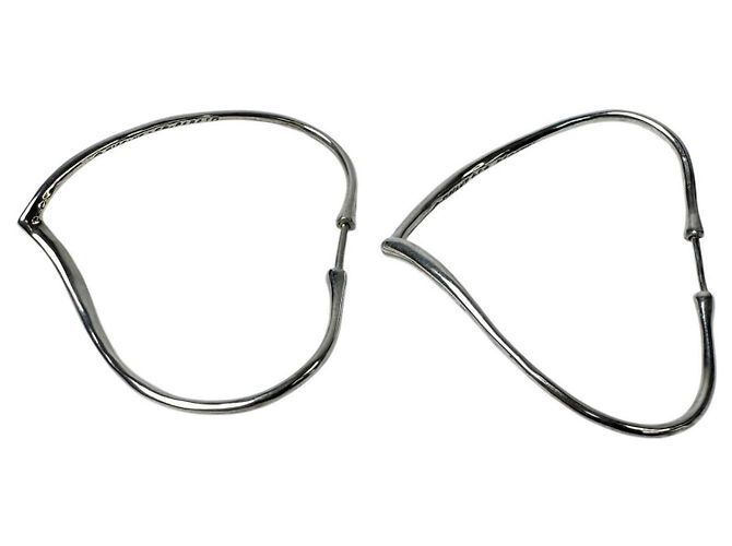 Orecchini a cerchio Tiffany & Co. Open Heart Argento - vista 6