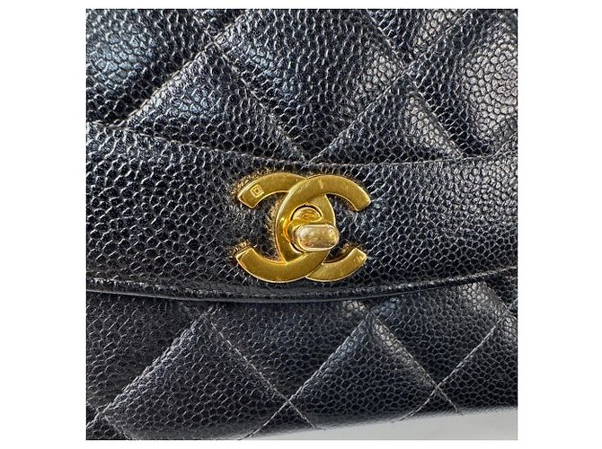 Borsa a tracolla Chanel Diana Flap Matelassé Nero - vista 24