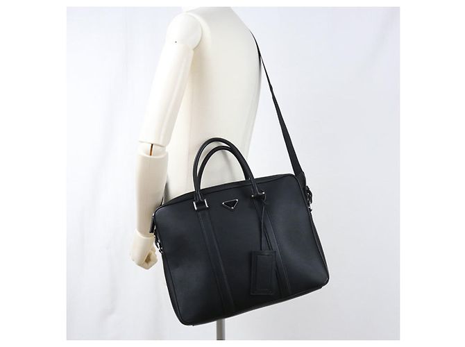 Prada Briefcase 2VE368 Noir - vue 9