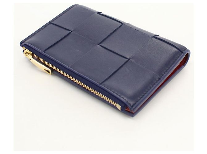 Cartera bi-fold Cassette para mujer Bottega Veneta Azul marino - vista 2